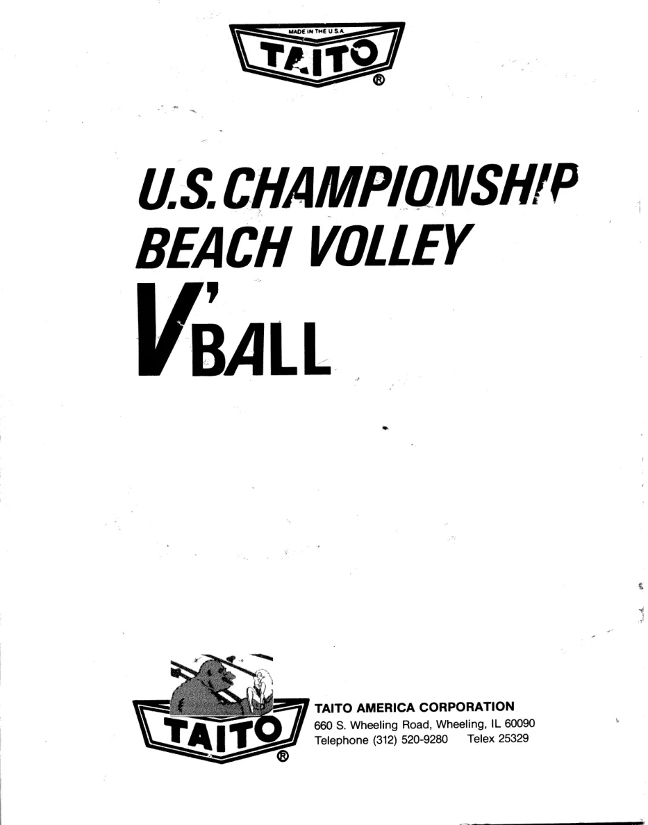 u s championship beach volley v ball manual|taito|games|.webp