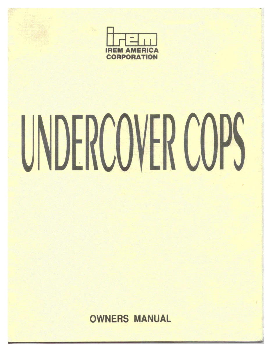 undercover cops manual|irem|games|.webp