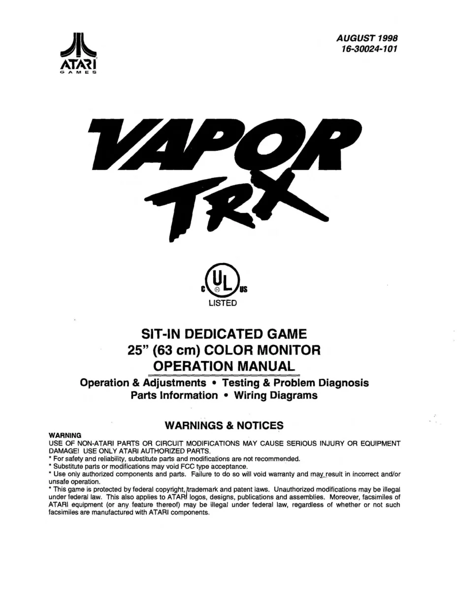 vapor trx manual|atari|games|.webp