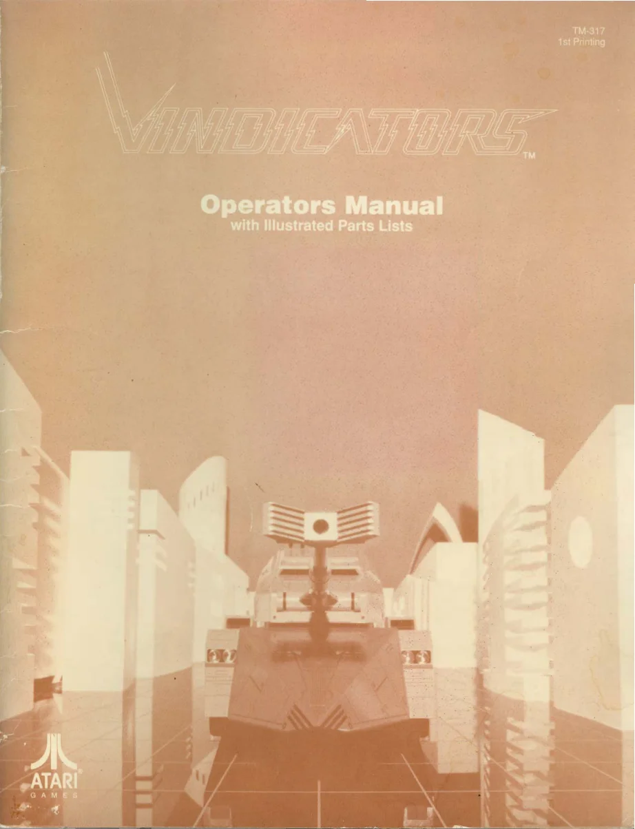 vindicators tm-317 manual|atari|games|1st printing.webp