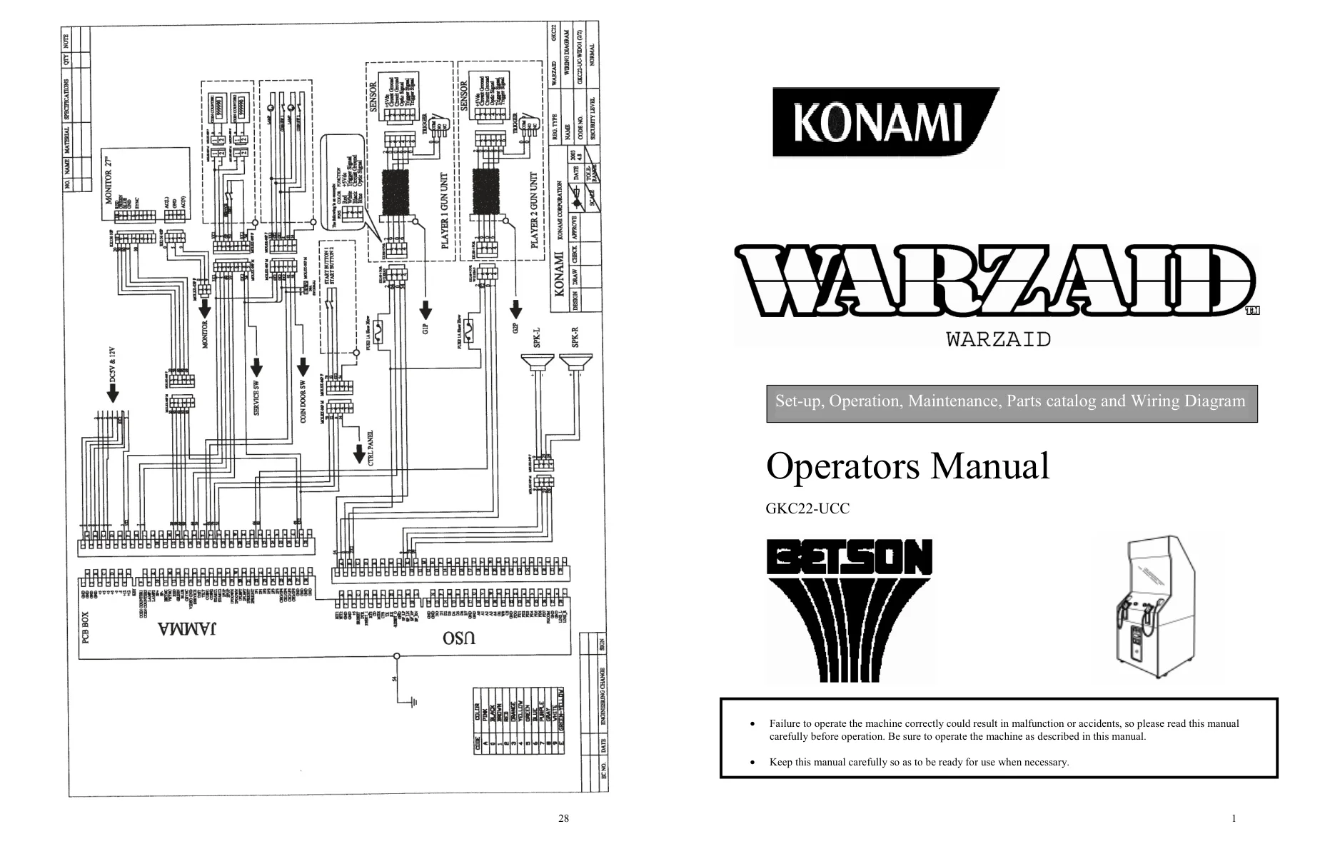 warzaid 2 player operation manual|konami|games|.webp