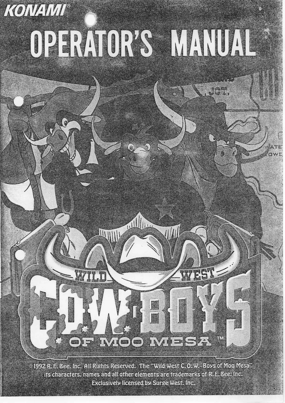 wild west c o w boys of moo mesa cowboys operation manual|konami|games|.webp