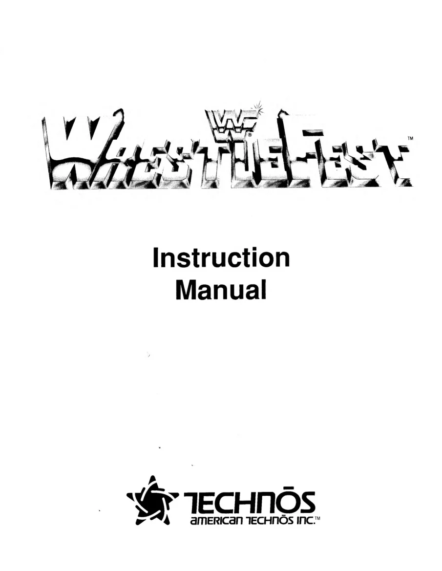 wwf wrestle fest instruction manual|technos|games|.webp