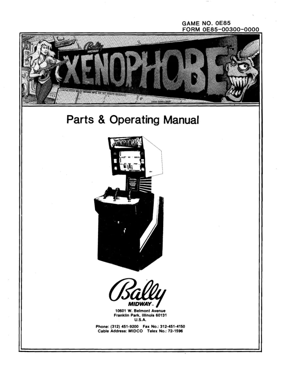xenophobe operation manual|bally-midway|games|.webp