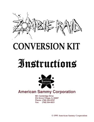 arcade game zombie raid instruction manual|american-sammy|games|.webp