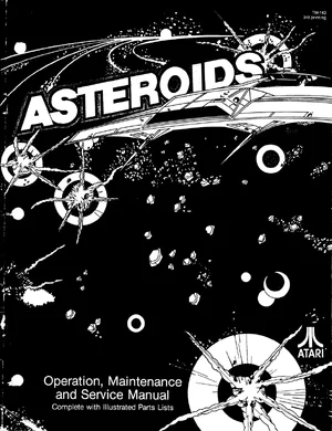 asteroids maintenance with illustrated lists deluxe mainten service manual|atari|games|.webp