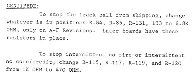 centipede trackball tip service bulletin|atari|games|.webp