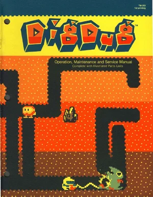dig dug tm-203 manual|atari|games|1st printing.webp