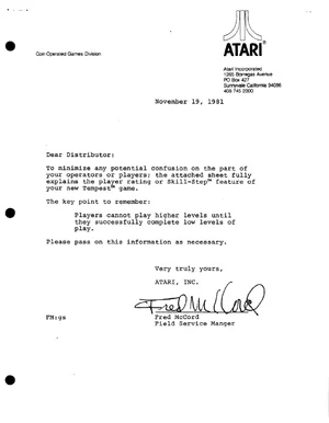 tempest skill step service bulletin|atari|games|.webp