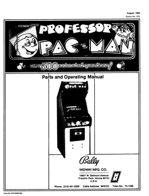 professor pac-man operation manual|bally|games|.webp