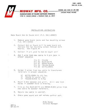 amazing maze installation instruction manual|bally-midway|games|.webp