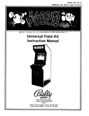 rabbit punch manual|bally-midway|games|.webp