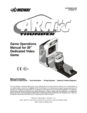 artic thunder 39in manual|bally-midway|games|.webp