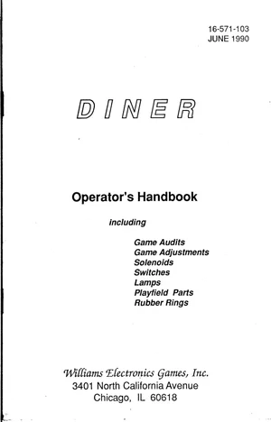 diner handbook manual|bally-midway|games|.webp