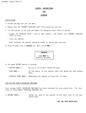 lazarian instruction manual|bally-midway|games|.webp