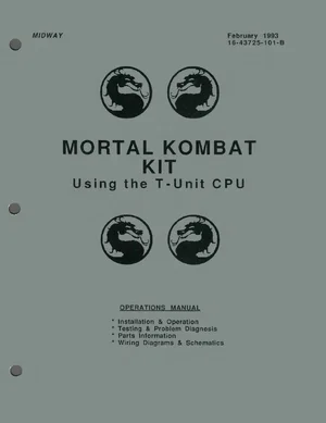 mortal kombat 1 t-unit cpu conversion kit instructions|bally-midway|games|.webp