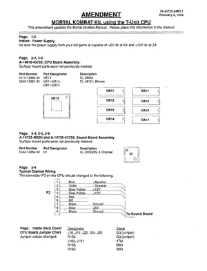 mortal kombat 1 t-unit cpu ademendment conversion kit instructions|bally-midway|games|.webp