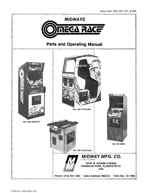 omega race operation manual|bally-midway|games|.webp