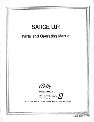 sarge up right manual|bally-midway|games|.webp