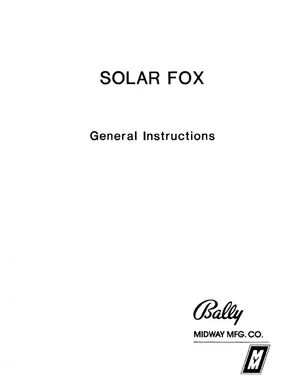 solar fox general instruction manual|bally-midway|games|.webp