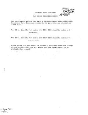 xenophobe number correction service bulletin|bally-midway|games|.webp