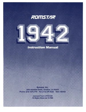 romstar 1942 manual|capcom|games|.webp