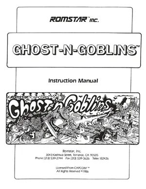 ghosts n goblins instruction manual|capcom|games|.webp