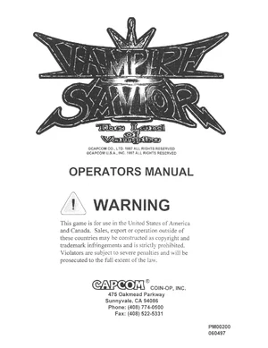 vampire savior manual|capcom|games|.webp