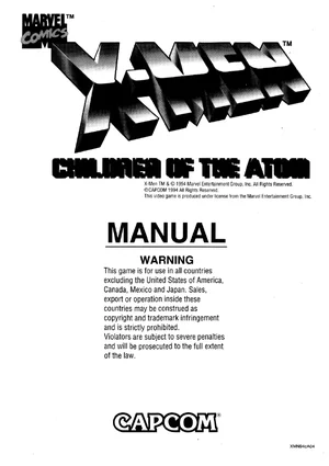 xmen children of the atom manual|capcom|games|.webp