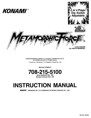 metamorphic force manual|konami|games|.webp