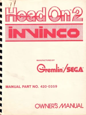 head on 2 invinco manual|sega|games|.webp