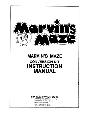 marvin maze manual|snk|games|.webp