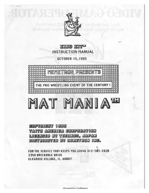 mat mania manual|technos|games|.webp