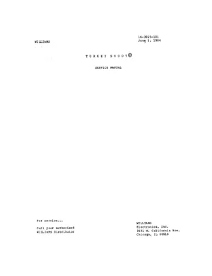 turkey shoot manual|williams|games|.webp