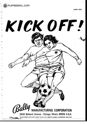 arcade kick off by manufacturing corporation installation general game operation manual|bally...webp