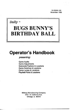 bugs bunny birthday ball manual|bally|pinball-em-adjacent|.webp