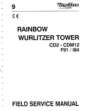 rainbow wurlitzer tower cd 2 cdm 12 f 91 i 84 field service manual|wurlitzer|pinball-em-adjac...webp