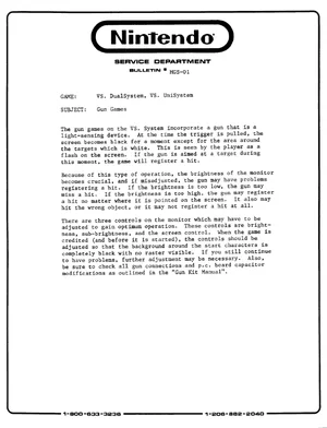 vs dual system uni subject gun games service manual|nintendo|cabinets|.webp