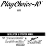 Arcade Play Choice 10 By Installation operation manual (Nintendo)