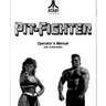 Pit Fighter TM-357 manual, 3rd Printing (Atari)