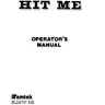Hit Me manual (Bally / Midway)