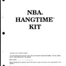 Nbahangtime manual (Bally / Midway)