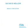 Satans Hollow manual (Bally / Midway)