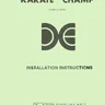 Karate Champ Installation instruction manual (Data East)